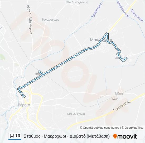 13 Bus Line Map