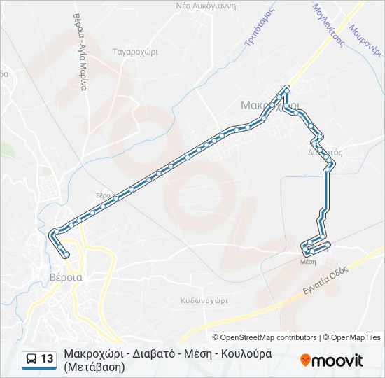 13 Bus Line Map