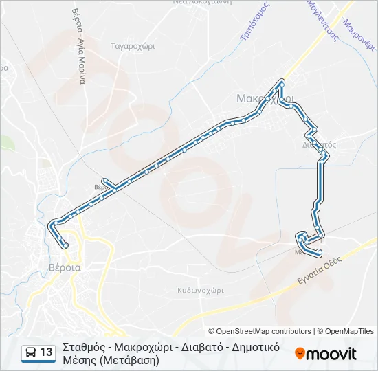 13 Bus Line Map