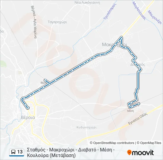 13 Bus Line Map