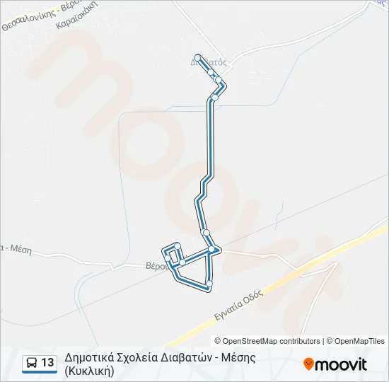 13 Bus Line Map