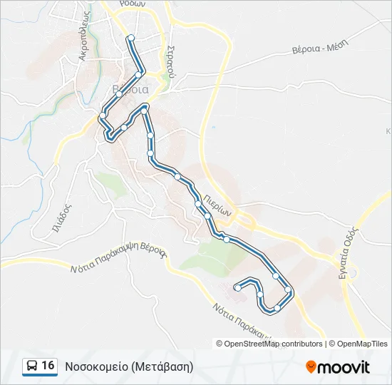 16 Bus Line Map