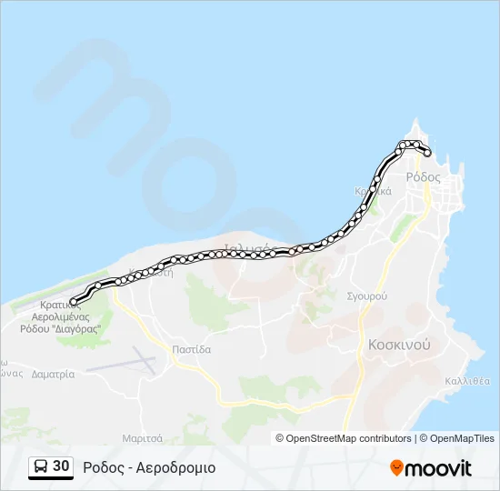 30 Bus Line Map