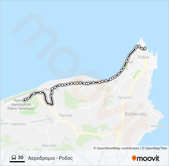 30 Bus Line Map