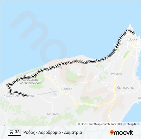 33 Bus Line Map