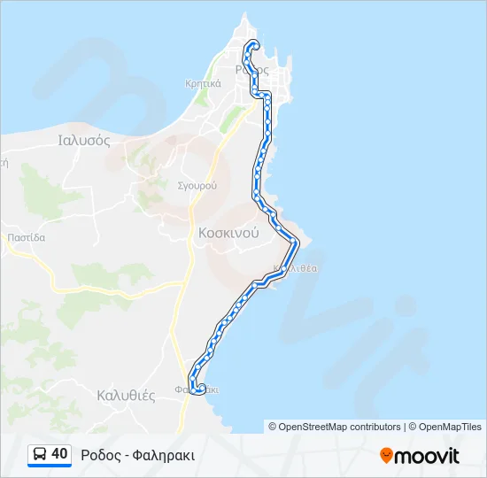 40 Bus Line Map