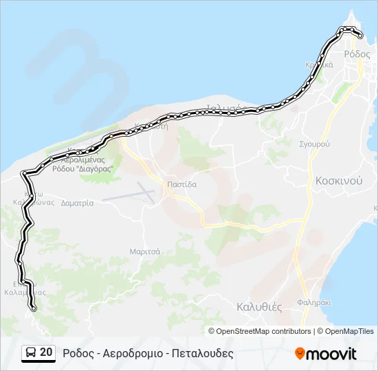 20 Bus Line Map