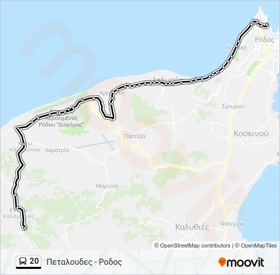 20 Bus Line Map