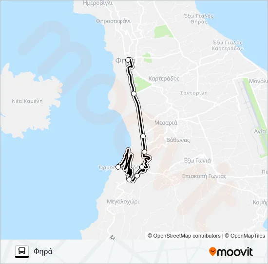 FIRA - PORT ATHINIOS Bus Line Map