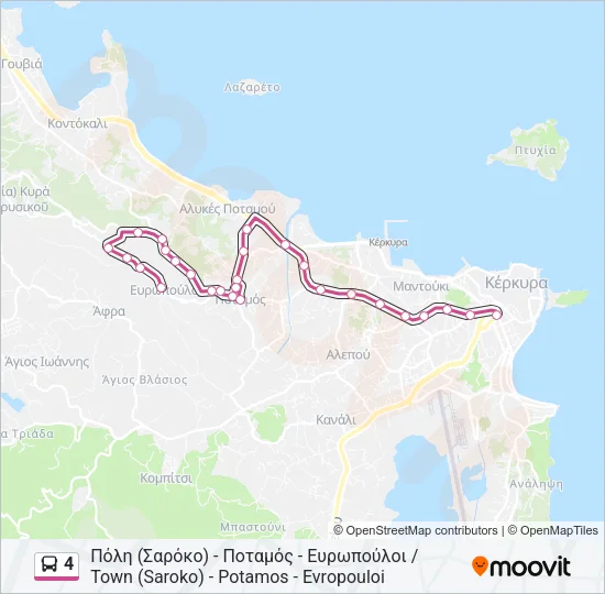 4 Bus Line Map