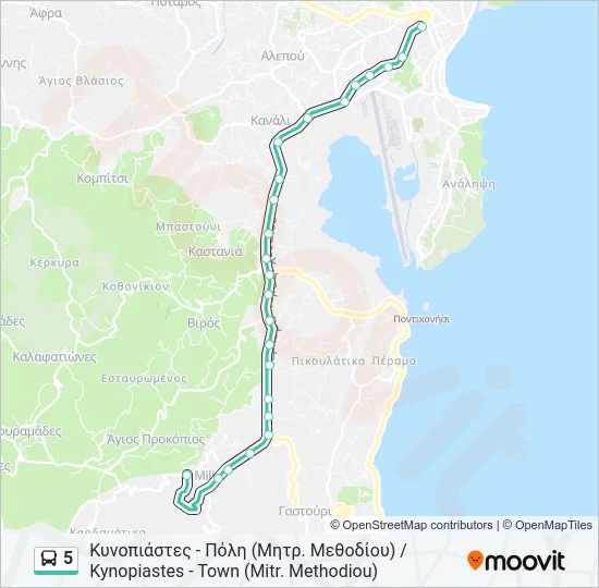 5 Bus Line Map
