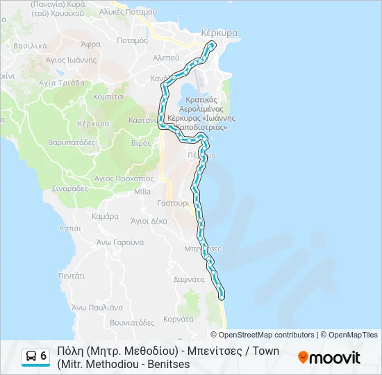 6 Bus Line Map