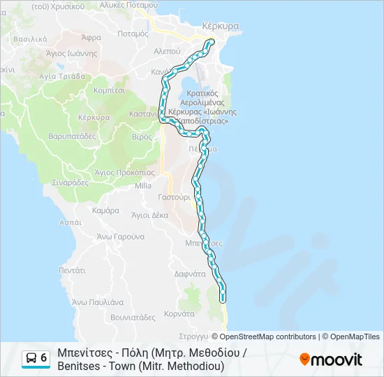 6 Bus Line Map