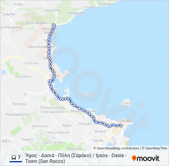 7 Bus Line Map