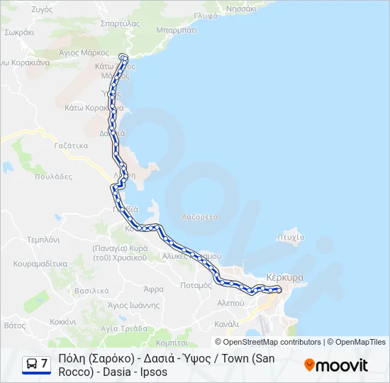 7 Bus Line Map