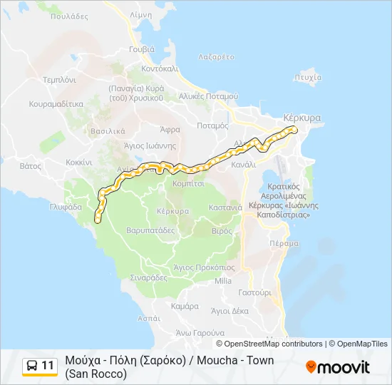11 Bus Line Map