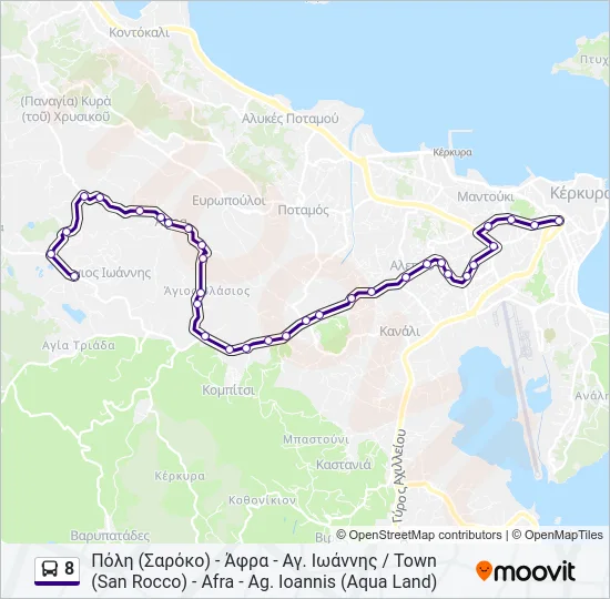 8 Bus Line Map