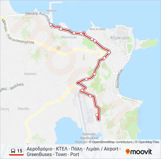 15 Bus Line Map