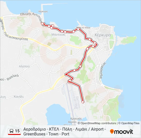 15 Bus Line Map