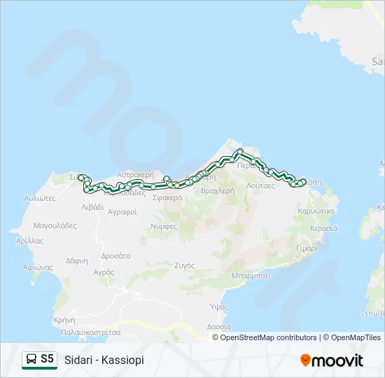 S5 Bus Line Map