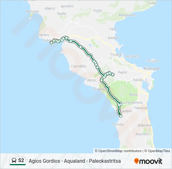 S2 Bus Line Map