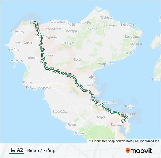 Α2 Bus Line Map