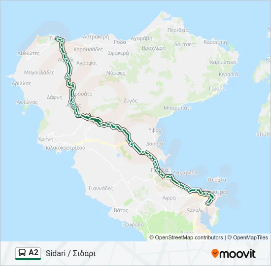 Α2 Bus Line Map