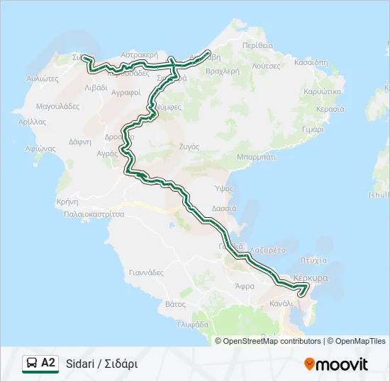 Α2 Bus Line Map