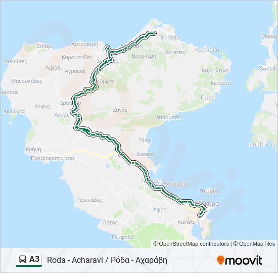 Α3 bus Line Map