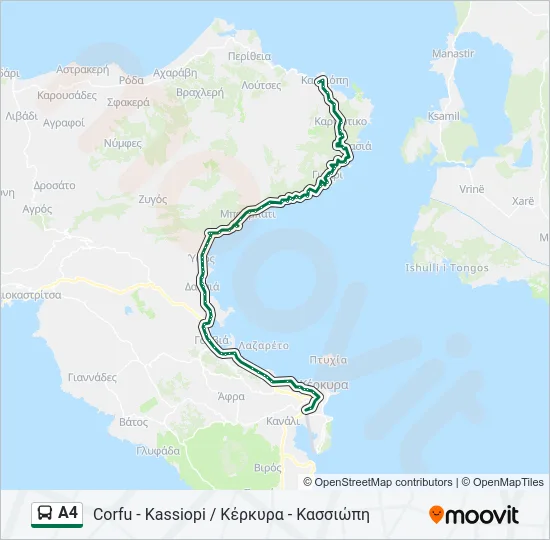 Α4 Bus Line Map