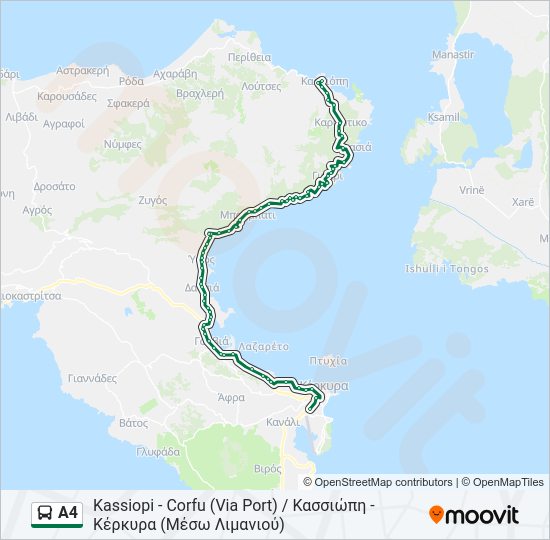 Χάρτης Γραμμής Α4 λεωφορείο
