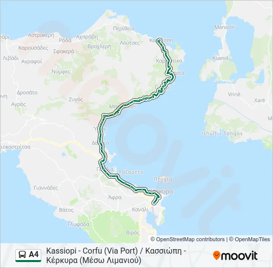 Α4 Bus Line Map