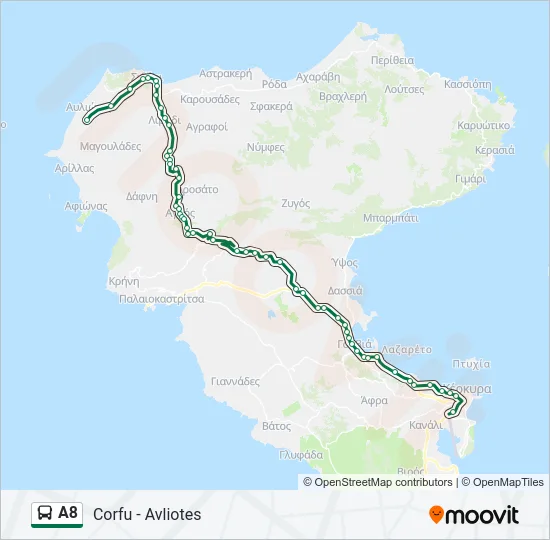 Α8 Bus Line Map
