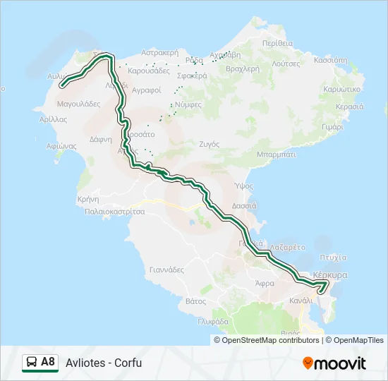 Α8 Bus Line Map