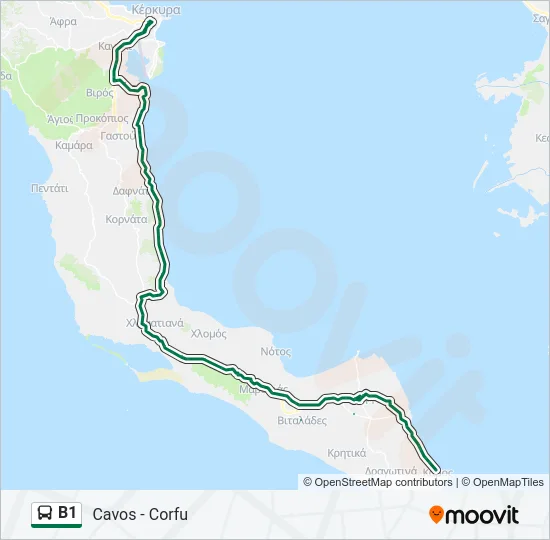 Β1 Bus Line Map