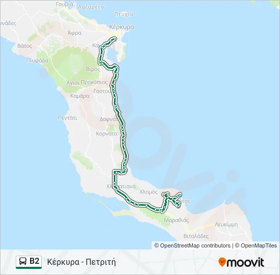 Β2 Bus Line Map