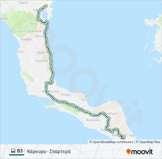 Β3 Bus Line Map