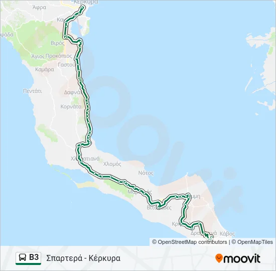 Β3 Bus Line Map