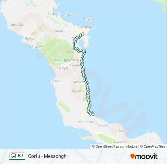 Β7 Bus Line Map