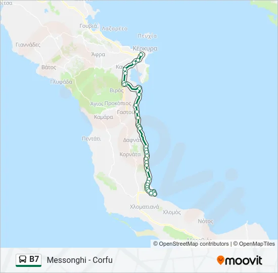 Β7 Bus Line Map