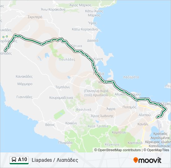 Α10 bus Line Map