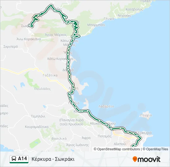 Α14 Bus Line Map