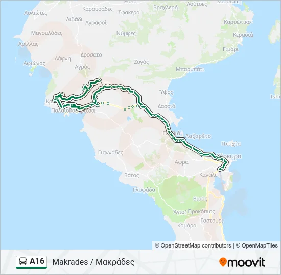 Α16 Bus Line Map