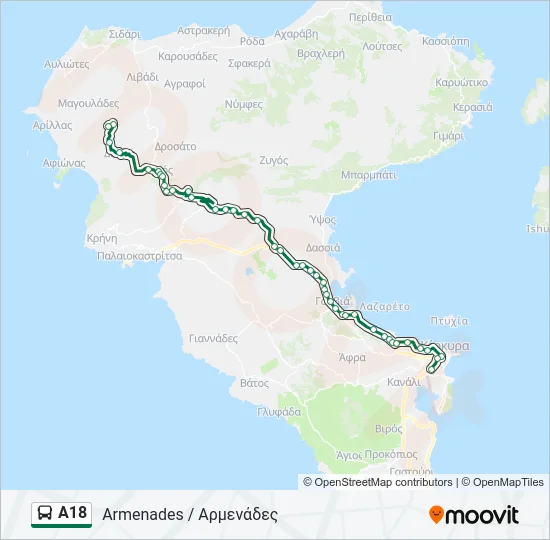 Α18 Bus Line Map