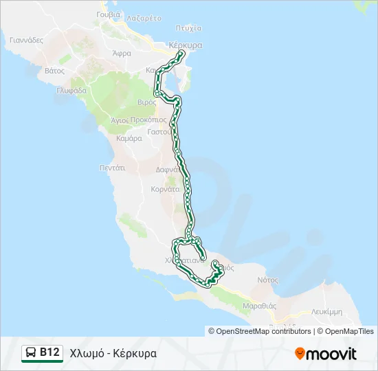 Β12 Bus Line Map