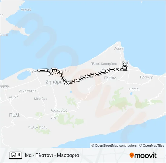 4 Bus Line Map