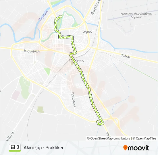 3 Bus Line Map