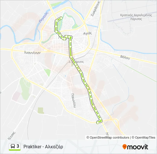 3 Bus Line Map