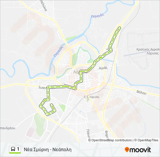 1 Bus Line Map