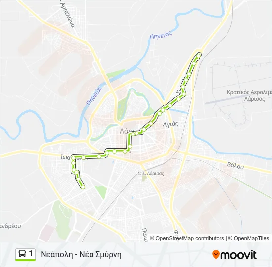 1 Bus Line Map